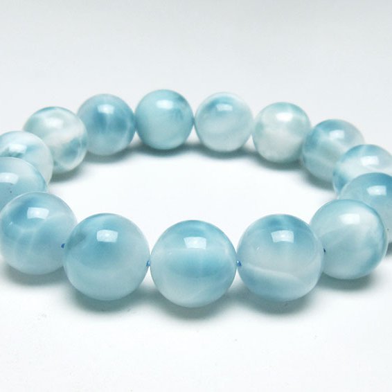 ラリマー ブレスレット 14mm 一点物 111-38083