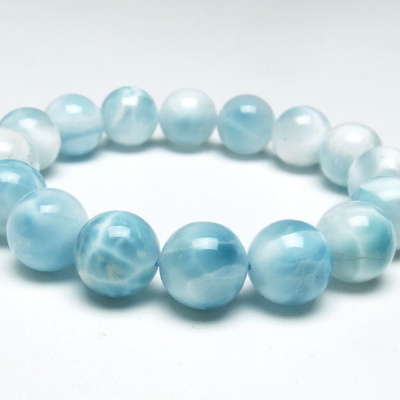 ラリマー ブレスレット 14mm 一点物 111-38084