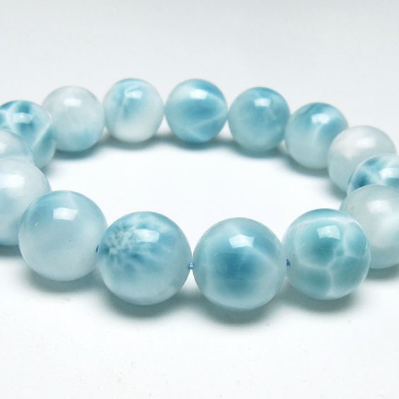 ラリマー ブレスレット 14mm 一点物 111-38094