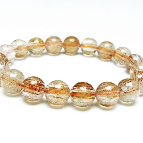 キャッツアイ ルチルクォーツ ブレスレット 11mm 一点物 111-38521