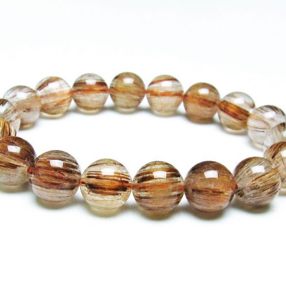 キャッツアイ ルチルクォーツ ブレスレット 12mm 一点物 111-38530