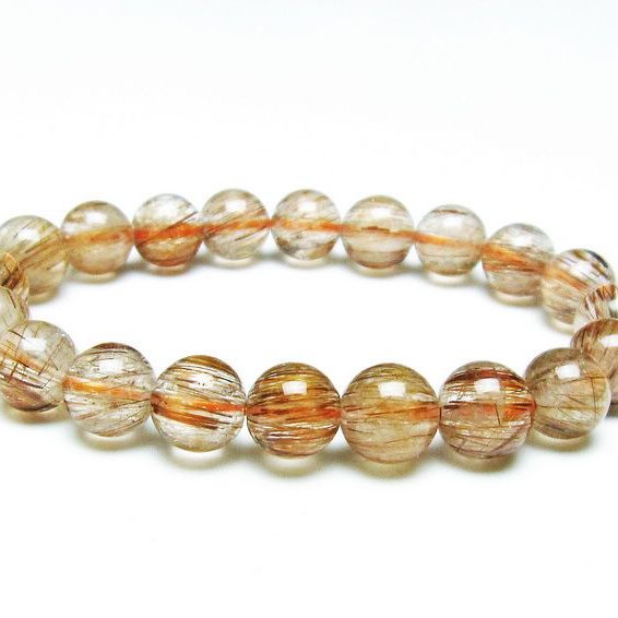 キャッツアイ ルチルクォーツ ブレスレット 10mm 一点物 111-38543