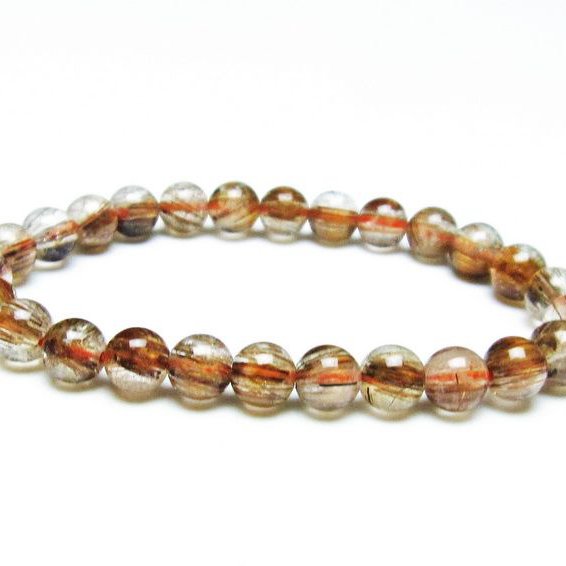 ルチルクォーツ ブレスレット キャッツアイ 7mm 一点物 メール便可 [M