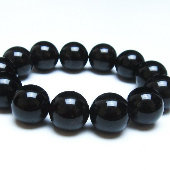 モリオン ブレスレット 18mm 黒水晶 ブレス 一点物 111-38894