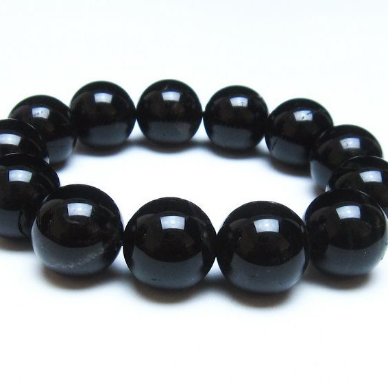 モリオン ブレスレット 18mm 黒水晶 ブレス 一点物 111-38897