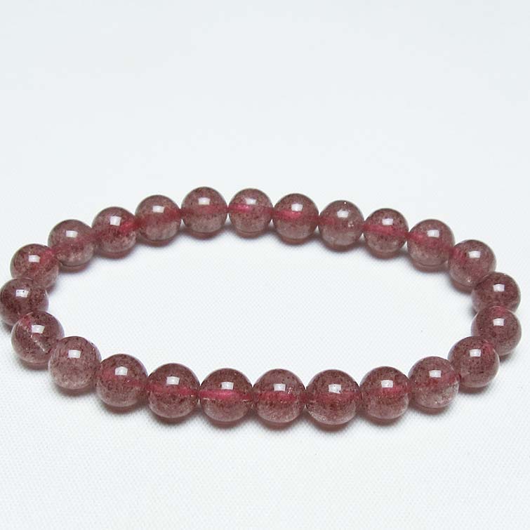 ストロベリークォーツ 苺水晶 ブレスレット 8mm 一点物 メール便可 [M