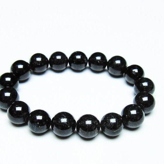 ブラックルチルクォーツ ブレスレット 12mm ブラックトルマリン トル 