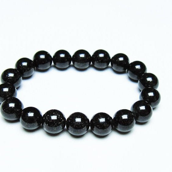 ブラックルチルクォーツ ブレスレット 11mm ブラックトルマリン トル