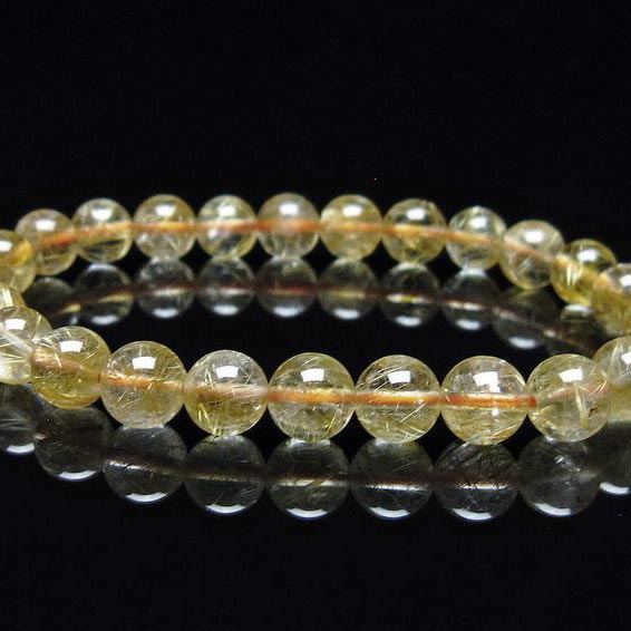 タイチンルチルクォーツ ブレスレット 7mm ルチルクォーツ ブレス 一点