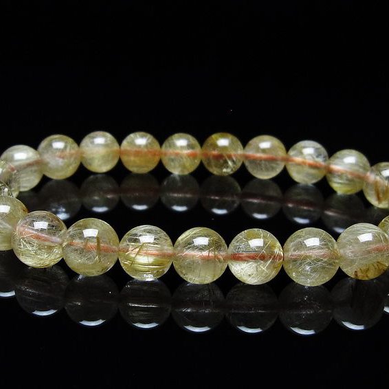 タイチンルチル ゴールドルチル クォーツブレスレット【10.8mm】金運