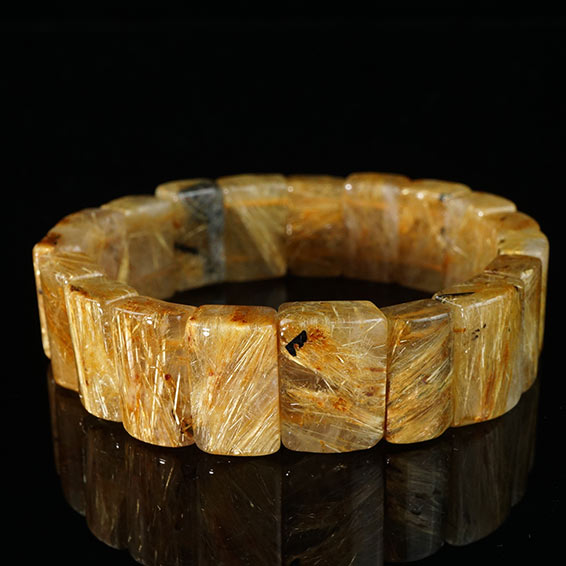 ブレスレット・バングル Tiger Titin Rutilequartz タイチンルチルクォーツ バングル ルチルクォーツ 一点物 111-42340