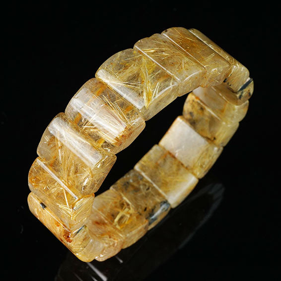 ルチルクォーツ　タイチンルチル タイチンルチルクォーツ バングル ルチルクォーツ 一点物 111-42345