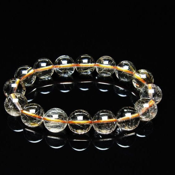ルチルクォーツ ブレスレット タイチンルチル 13mm メール便可
