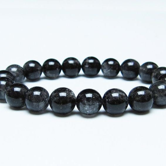 ブラックルチルクォーツ ブレスレット 10mm ブラックトルマリン トル 