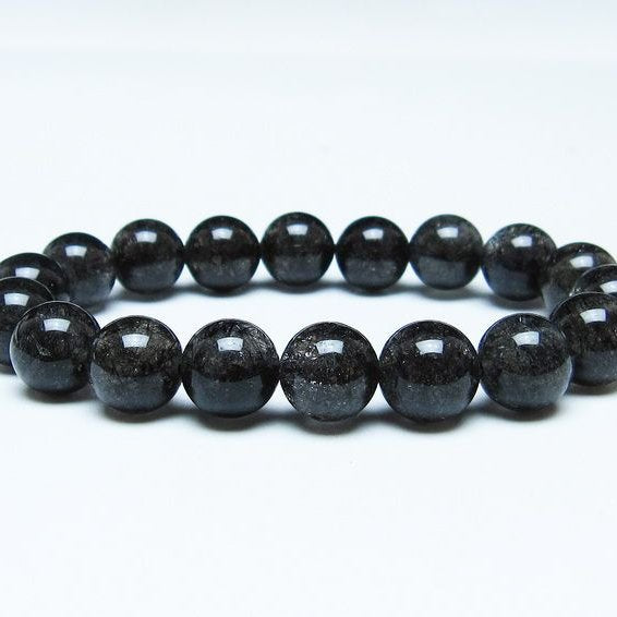 ブラックルチルクォーツ ブレスレット 11mm ブラックトルマリン トル