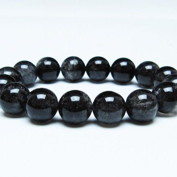 ブラックルチルクォーツ ブレスレット 13mm ブラックトルマリン トル 