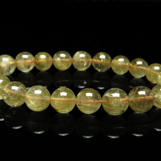 ルチルクォーツ ブレスレット 10mm タイチンルチルクォーツ