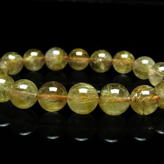 ルチルクォーツ ブレスレット 11mm タイチンルチルクォーツ