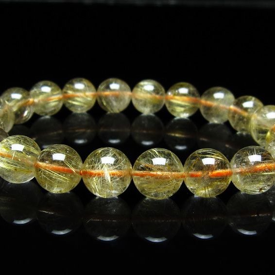 ルチルクォーツ ブレスレット 10mm タイチンルチルクォーツ