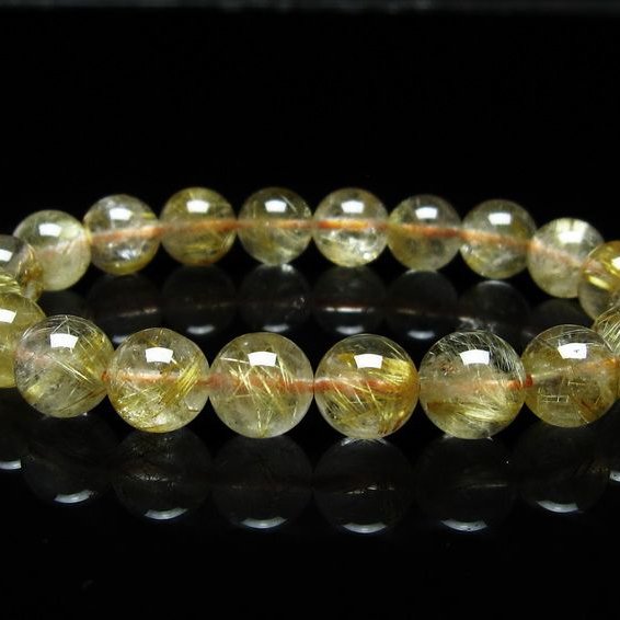 ルチルクォーツ ブレスレット 10mm タイチンルチルクォーツ
