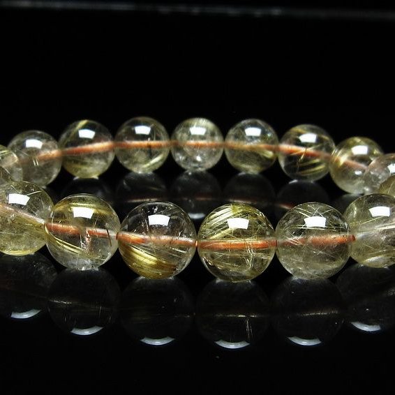 ルチルクォーツ ブレスレット 12mm タイチンルチル ブレスレット 