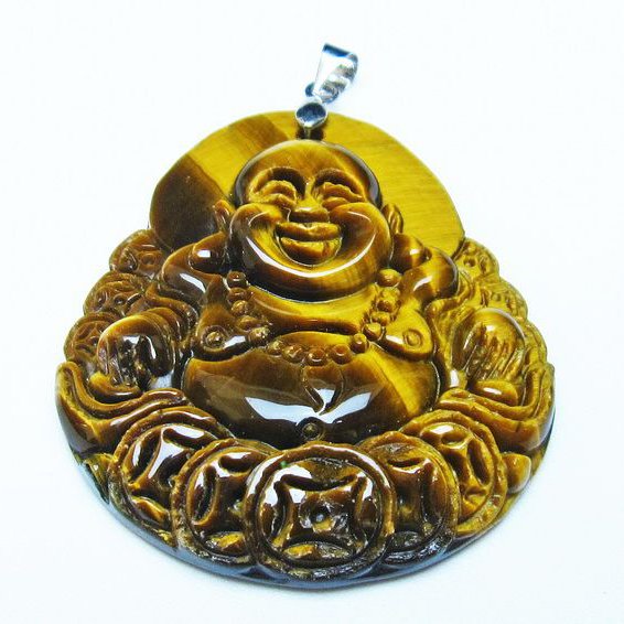 イエローオニックス 布袋様 天然石 未使用 美品]イエローオニックス