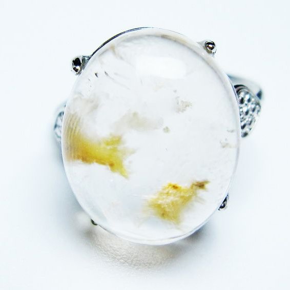 アドリンヒュー　ガーデンクォーツ　ダイヤ　シルバーリング　天然石 Garden Quartz ガーデンクォーツ リング 11号 指輪・リング ETORA