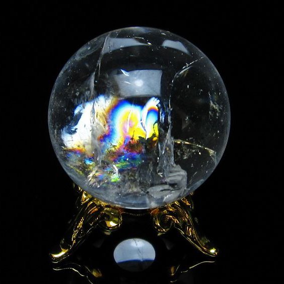 虹入り水晶 デンドリチッククォーツ ヒマラヤ水晶 置物 580g 手のひら