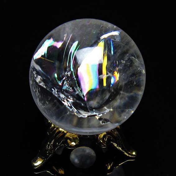 アイリスクォーツ 水晶 丸玉 虹入り 25mm 水晶玉 スフィア 球 置物
