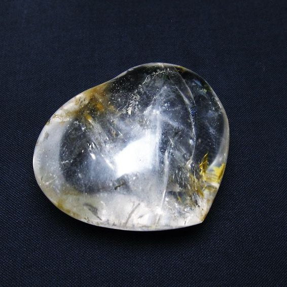水晶 ハート 置物 虹入り 一点物 145-1316