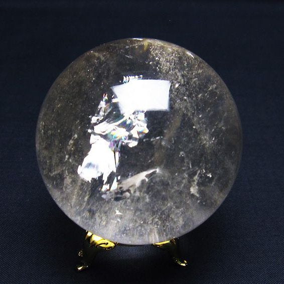 水晶 丸玉 虹入り 59mm 水晶玉 一点物 151-7192