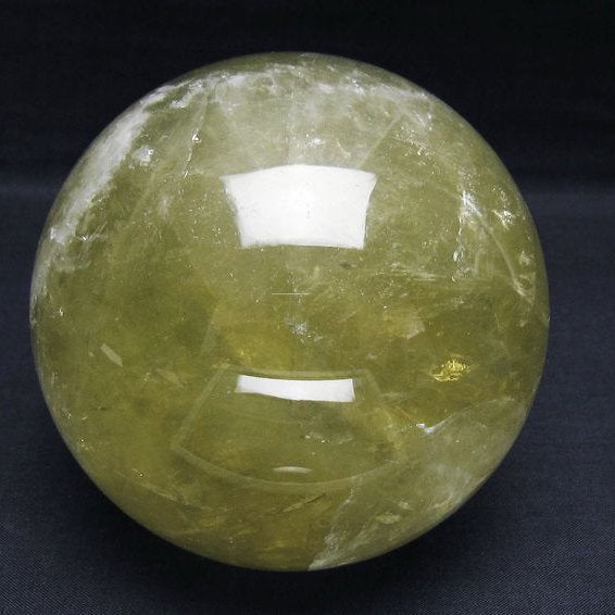 1.4Kg シトリンクォーツ 丸玉 98mm スフィア 置物 一点物 151-7564