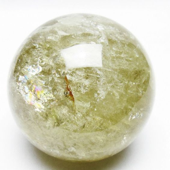 シトリン 丸玉 虹入り 77mm シトリンクォーツ スフィア 一点物 151