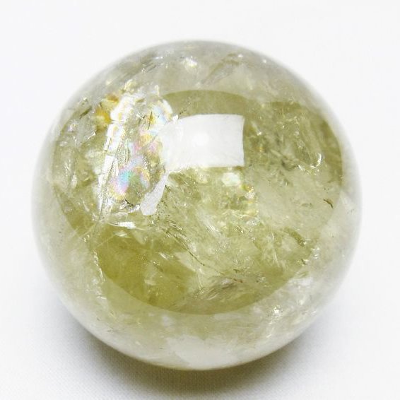 シトリン 丸玉 虹入り 55mm シトリンクォーツ スフィア 一点物 151-7943