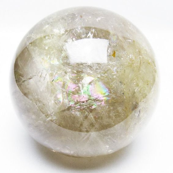 1.7Kg シトリン 丸玉 虹入り 110mm シトリンクォーツ スフィア 一点物