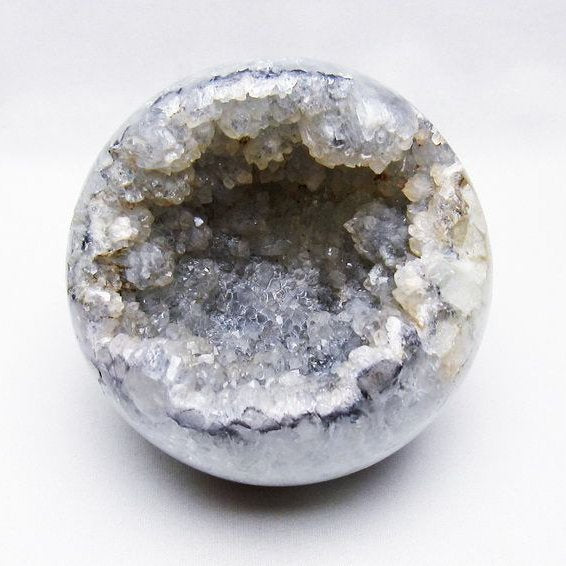 1.4Kg アゲート 笑口丸玉 ブラジル産 120mm ジオード スフィア 一点物 151-8279