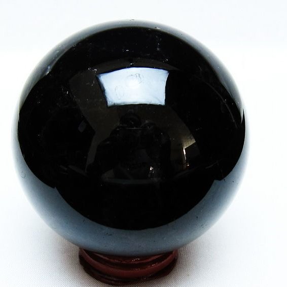 モリオン 丸玉 74mm 黒水晶 丸玉 一点物 151-8515