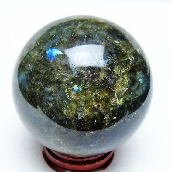 ラブラドライト 丸玉 60mm スフィア 置物 一点物 151-9101 – 天然石
