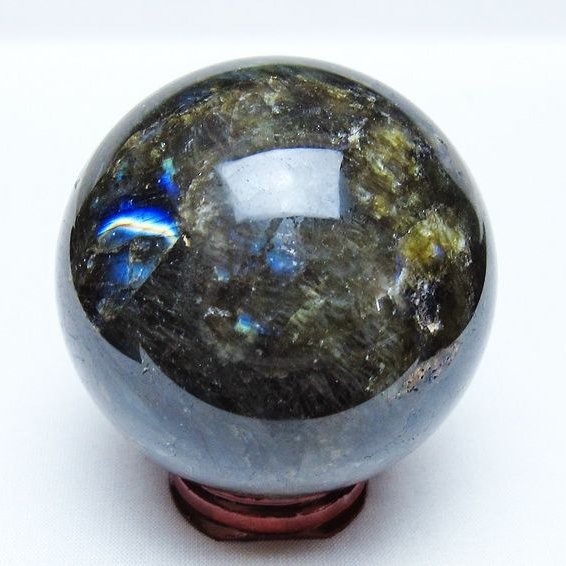 ラブラドライト 丸玉 68mm スフィア 置物 一点物 151-9109 – 天然石