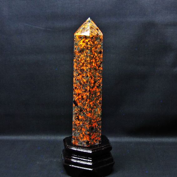 1.1Kg ユーパーライト 六角柱 台座付属 一点物 152-3005