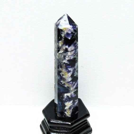 エンジェルフェザー フローライト 六角柱 台座付属 一点物 [送料無料] 152-3340 エンジェルフェザー イン フローライト 原石 六角柱 台座付属 一点物