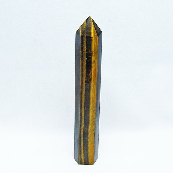 タイガーアイ　六角柱（ポイント） イエロータイガーアイ 六角柱 ポイント 一点物 152-3394 – 天然石