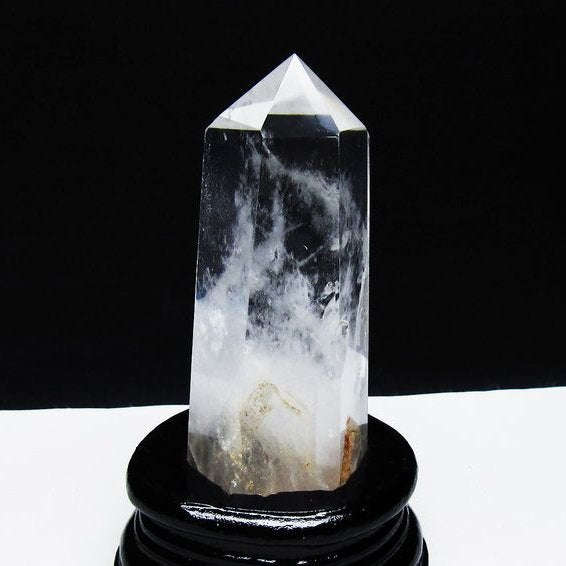 水晶 六角柱 水晶 ポイント 台座付属 一点物 152-3770