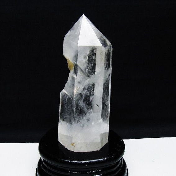 水晶 六角柱 水晶 ポイント 台座付属 一点物 152-3772