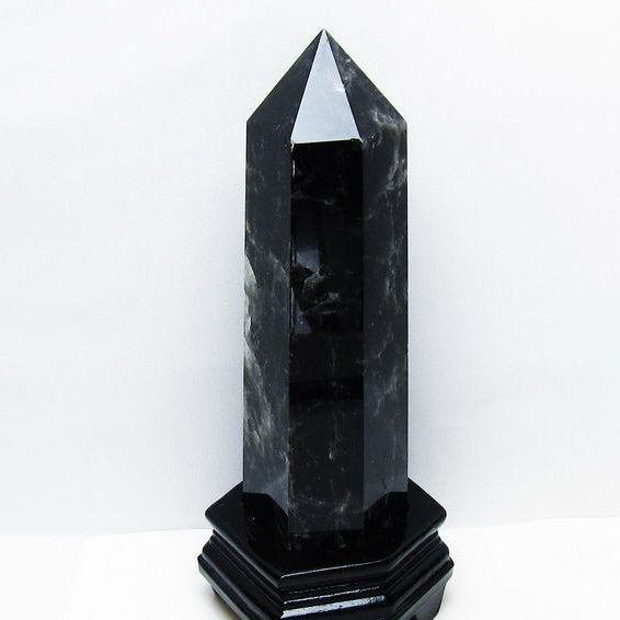1.9Kg モリオン 黒水晶 六角柱 台座付属 一点物 152-4002 – 天然石