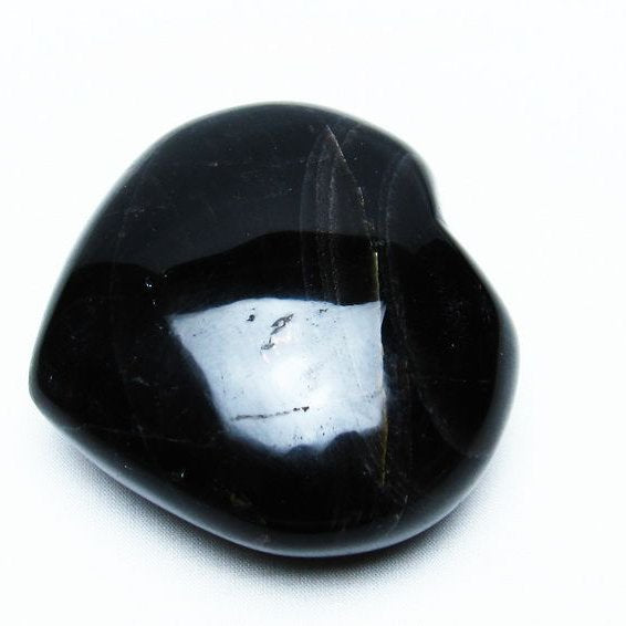 モリオン 置物 黒水晶 ハート 一点物 155-675 – 天然石