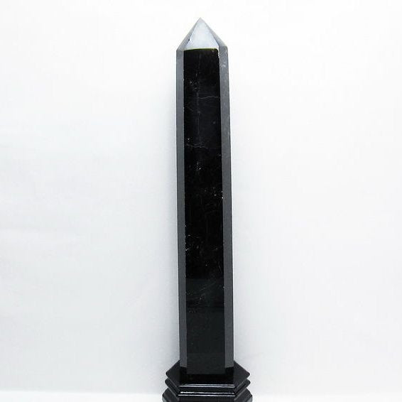 2.4Kg モリオン 黒水晶 六角柱 台座付属 一点物 162-390 – 天然石
