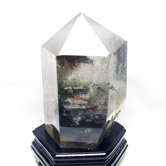 3.8Kg グリーンファントム 六角柱 台座付属 一点物 162-415 – 天然石