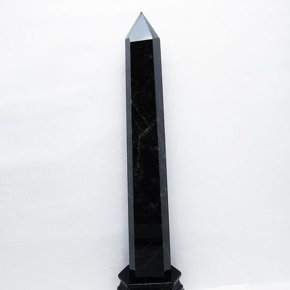 2.4Kg モリオン 黒水晶 六角柱 台座付属 一点物 162-438 – 天然石
