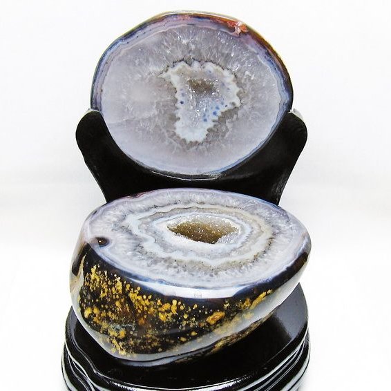 3.7Kg トレジャーメノウ アゲート ジオード 台座付属 一点物 175-1494